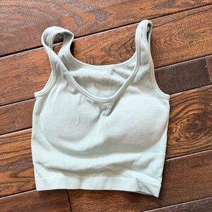 Light Gray Ribbed Tank Top